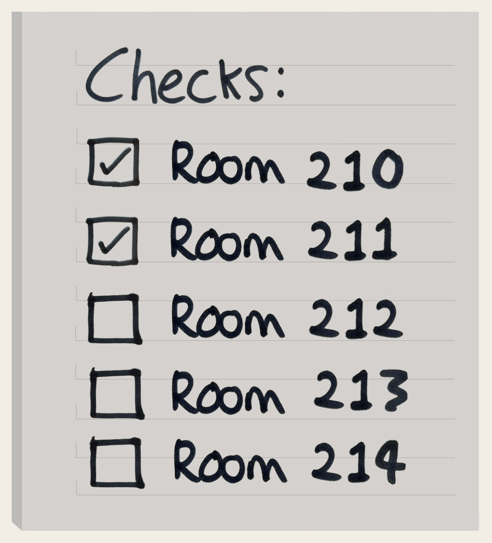 Illustration of a tick list